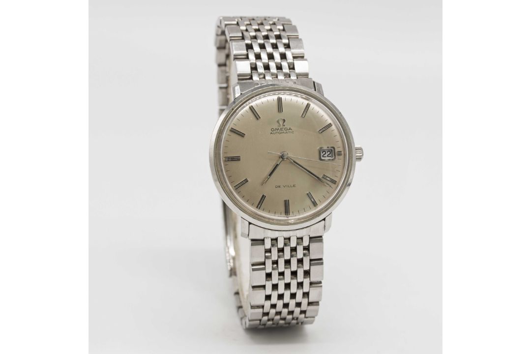 A GENTLEMAN'S STAINLESS STEEL OMEGA DE VILLE AUTOMATIC BRACELET WATCH CIRCA 1970, WITH BRUSHED - Image 4 of 8