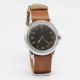 A GENTLEMAN'S LANCO PILOTS WRIST WATCH CIRCA 1940s, BLACK DIAL WITH "CATHEDRAL" HANDS Movement: 15J, - Image 4 of 8