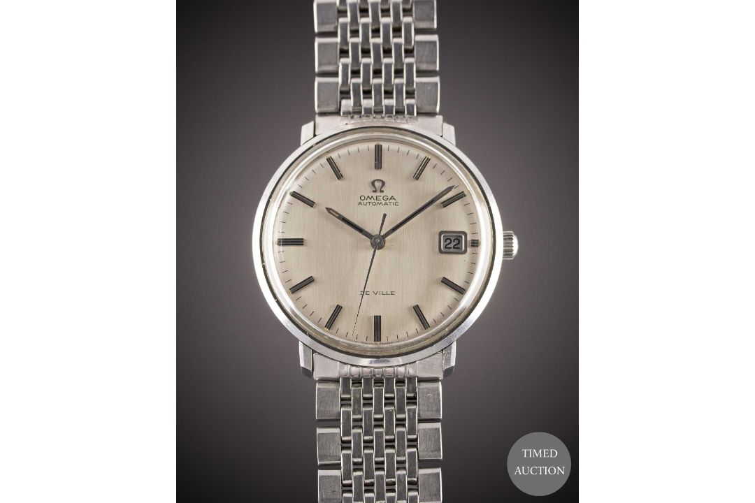 A GENTLEMAN'S STAINLESS STEEL OMEGA DE VILLE AUTOMATIC BRACELET WATCH CIRCA 1970, WITH BRUSHED - Image 1 of 8