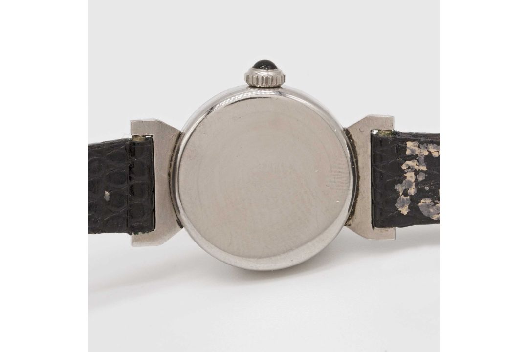 A LADIES STAINLESS STEEL PATEK PHILIPPE WRIST WATCH CIRCA 1945. REF. 506137. Movement: 18J, manual - Image 5 of 8