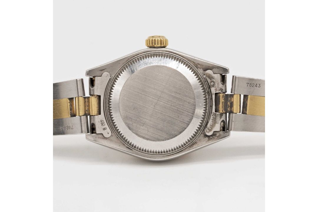A LADIES STEEL & GOLD ROLEX OYSTER PERPETUAL DATEJUST BRACELET WATCH DATED 2002, REF. 79173 WITH - Image 6 of 10