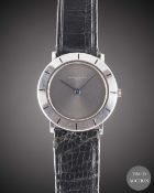 AN 18K SOLID WHITE GOLD VACHERON & CONSTANTIN WRIST WATCH CIRCA 1960s, REF. 6705 WITH GREY