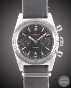 A GENTLEMAN'S STAINLESS STEEL LATOR DIVERS CHRONOGRAPH WRIST WATCH CIRCA 1960s Movement: 17J, manual