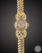 A LADIES 18K SOLID GOLD VACHERON & CONSTANTIN COCKTAIL BRACELET WATCH CIRCA 1930s, WITH 