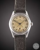A GENTLEMAN'S STAINLESS STEEL ROLEX OYSTER ROYAL WRIST WATCH CIRCA 1946, REF. 4444 Movement: 15J,