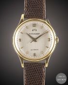 A GENTLEMAN'S LARGE SIZE 18K SOLID YELLOW GOLD JAEGER LECOULTRE 