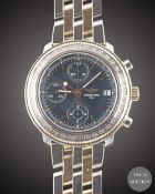 A GENTLEMAN'S STEEL & GOLD BREITLING ASTROMAT LONGITUDE AUTOMATIC CHRONOGRAPH BRACELET WATCH CIRCA