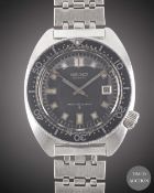 A RARE GENTLEMAN'S STAINLESS STEEL SEIKO 150M AUTOMATIC DIVERS BRACELET WATCH CIRCA 1970s, REF.