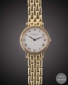 A LADIES 18K SOLID YELLOW GOLD PATEK PHILIPPE CALATRAVA BRACELET WATCH CIRCA 1990s, REF. 4819