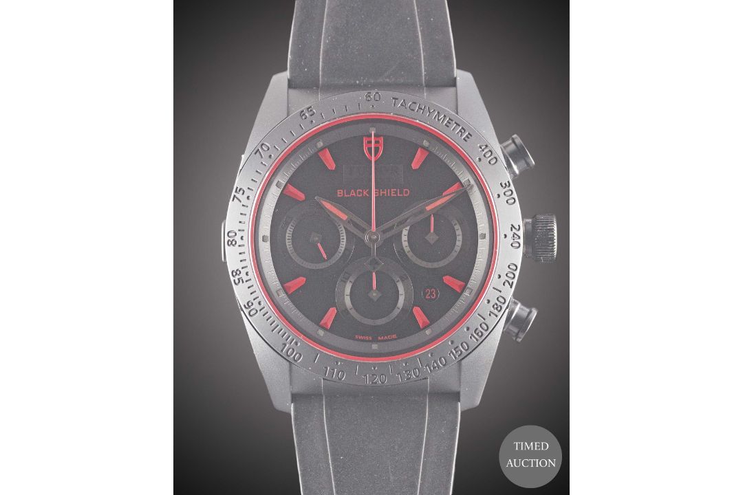 A GENTLEMAN'S BLACK CERAMIC ROLEX TUDOR FASTRIDER BLACK SHIELD CHRONOGRAPH WRIST WATCH CIRCA 2014, - Image 1 of 10
