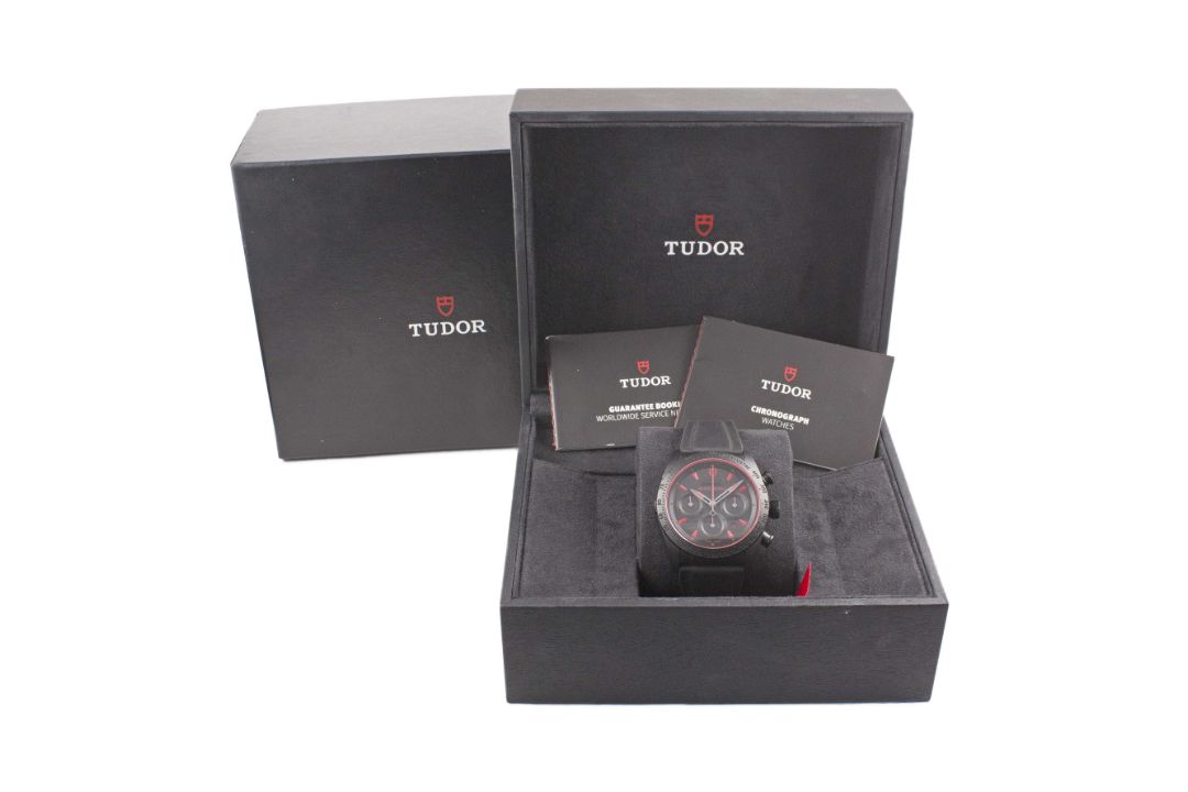 A GENTLEMAN'S BLACK CERAMIC ROLEX TUDOR FASTRIDER BLACK SHIELD CHRONOGRAPH WRIST WATCH CIRCA 2014, - Image 10 of 10