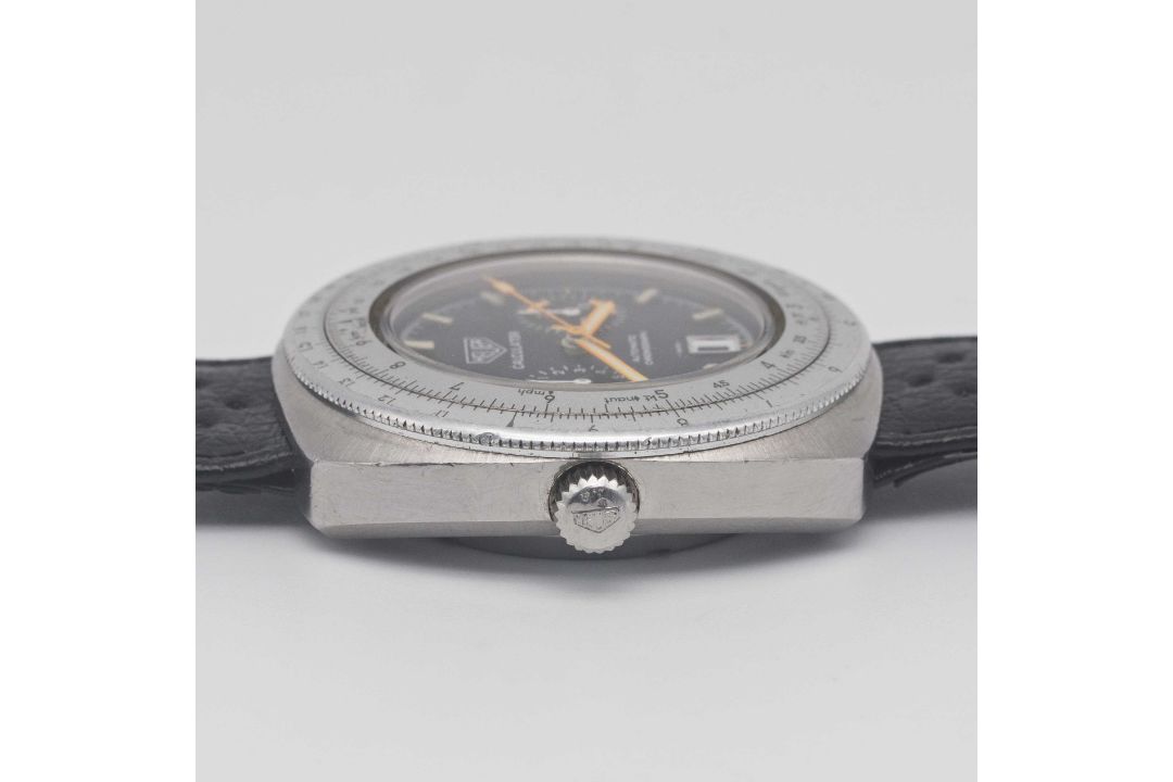 A GENTLEMAN'S STAINLESS STEEL HEUER CALCULATOR AUTOMATIC CHRONOGRAPH WRIST WATCH CIRCA 1970s, REF. - Image 7 of 8