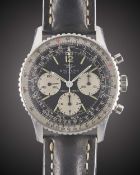 A GENTLEMAN'S STAINLESS STEEL BREITLING NAVITIMER CHRONOGRAPH WRIST WATCH CIRCA 1972, REF. 806 