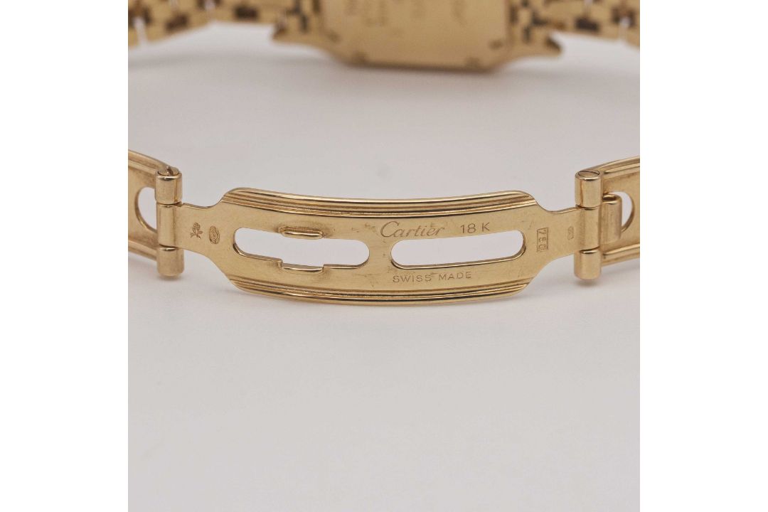 A LADIES 18K SOLID GOLD CARTIER PANTHERE BRACELET WATCH DATED 1992, REF. 8057917 WITH ORIGINAL BOX & - Image 10 of 11