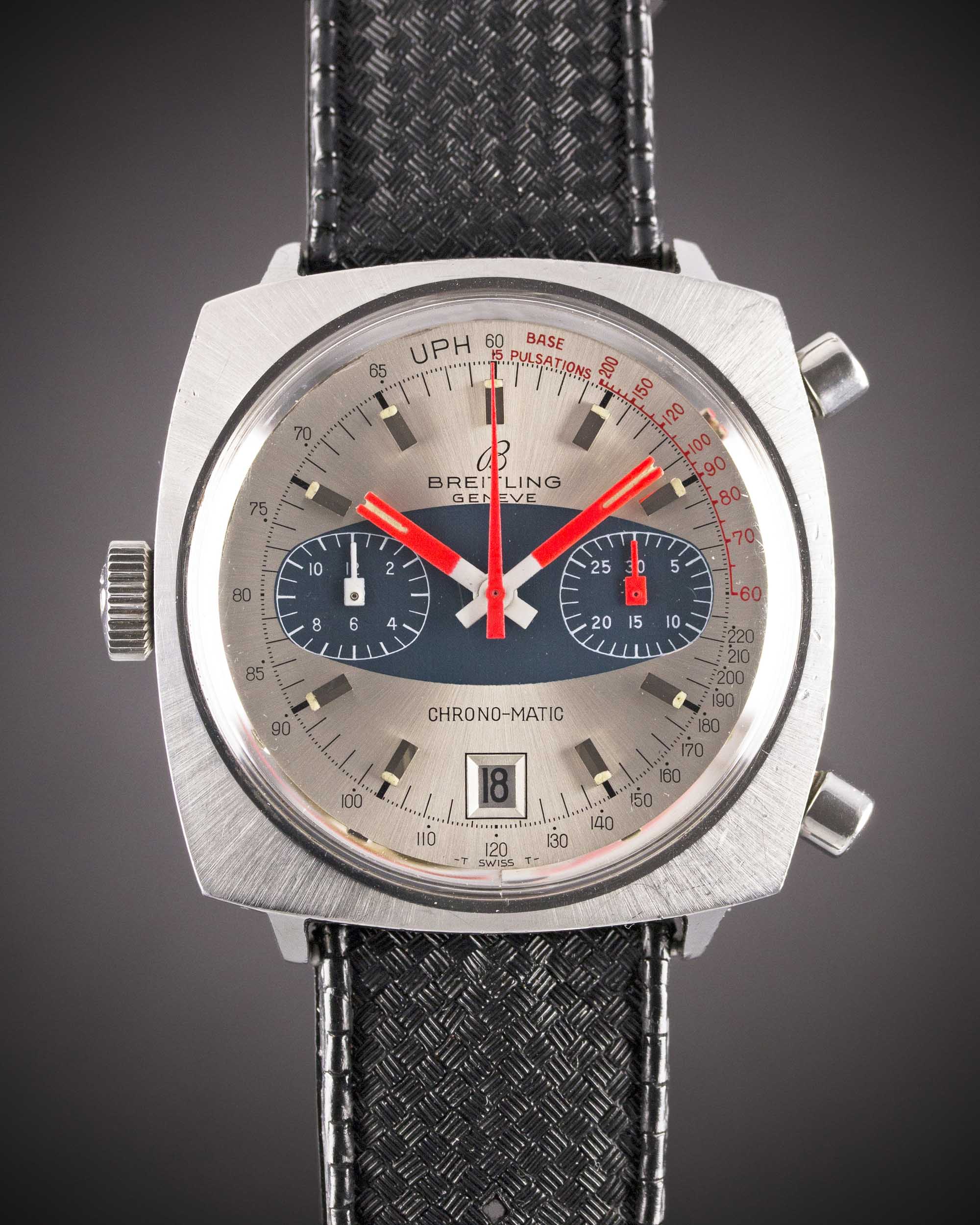 A GENTLEMAN'S STAINLESS STEEL BREITLING CHRONO-MATIC CHRONOGRAPH WRIST WATCH CIRCA 1970, REF. 2111