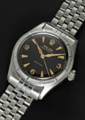 A RARE GENTLEMAN'S STAINLESS STEEL ROLEX OYSTER PERPETUAL CHRONOMETER BRACELET WATCH CIRCA 1952,