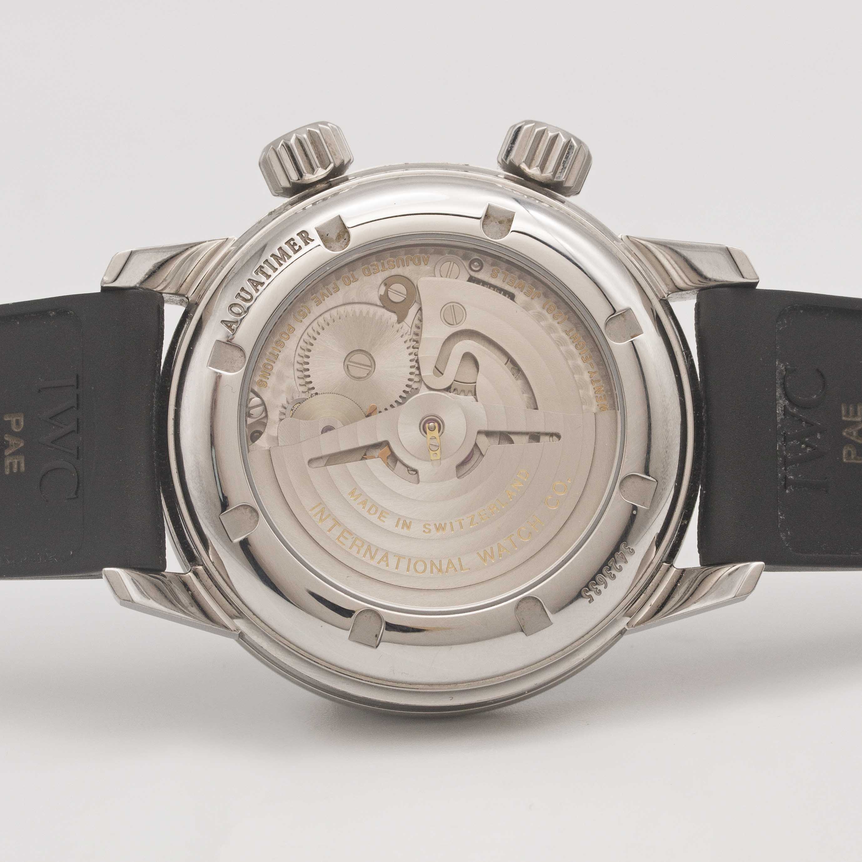 A GENTLEMAN'S STAINLESS STEEL IWC AQUATIMER VINTAGE AUTOMATIC WRIST WATCH CIRCA 2008, REF. - Image 7 of 9