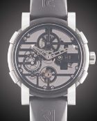 A GENTLEMAN'S STAINLESS STEEL & PVD ROMAIN JEROME SKYLAB SPEED METAL 48 MOON DNA WRIST WATCH CIRCA