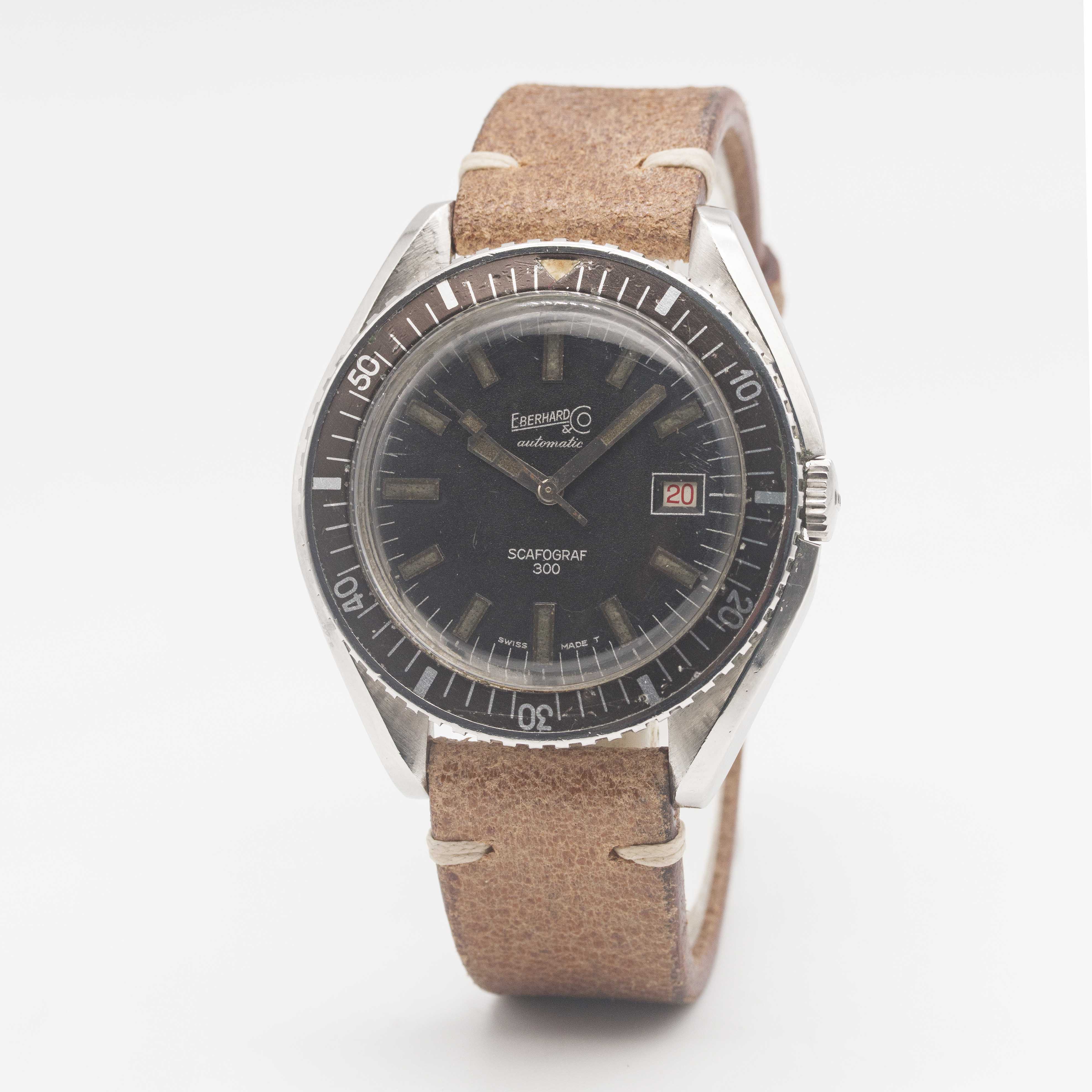 A GENTLEMAN'S STAINLESS STEEL EBERHARD & CO SCAFOGRAF 300 AUTOMATIC DIVERS WRIST WATCH CIRCA - Image 4 of 9