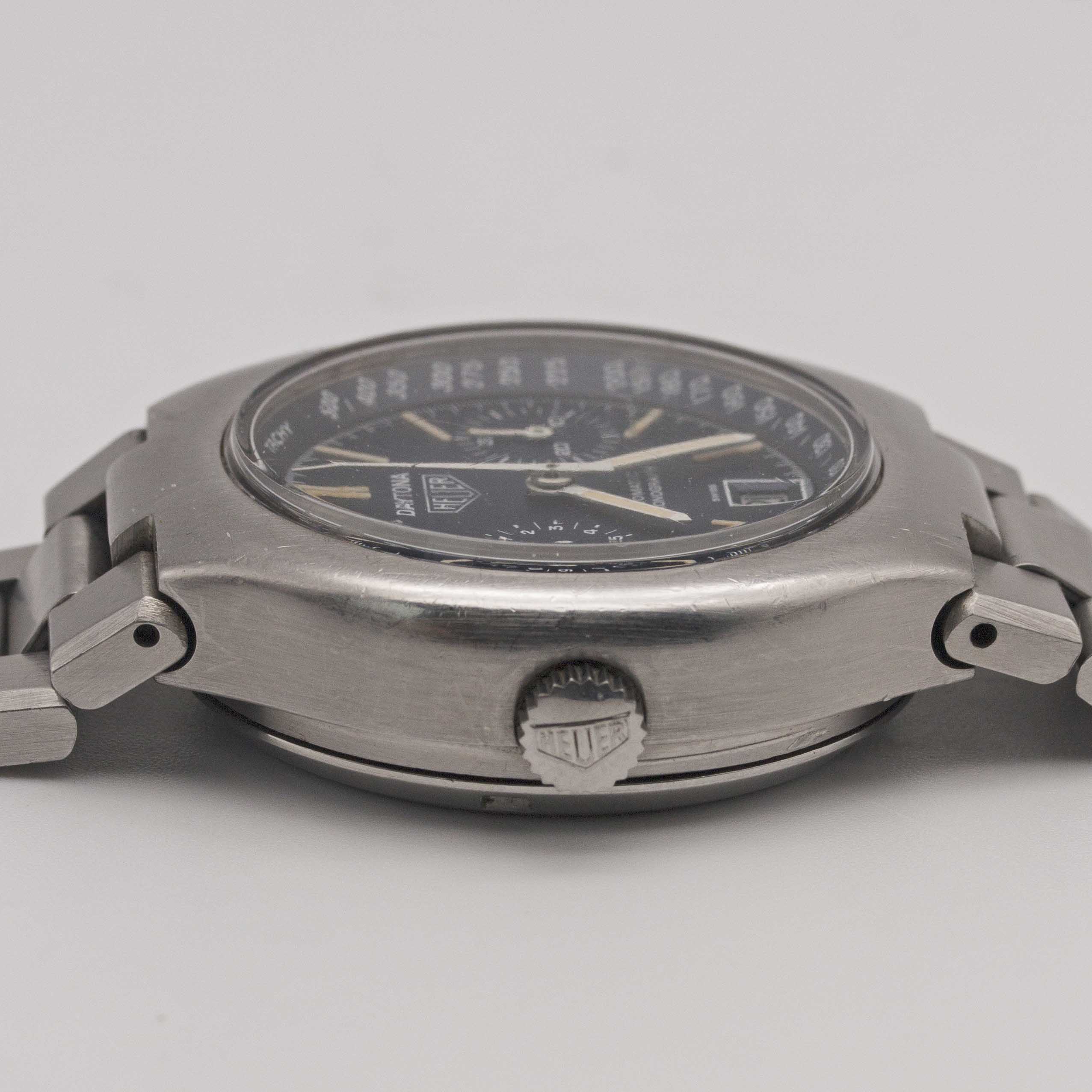 A GENTLEMAN'S STAINLESS STEEL HEUER DAYTONA AUTOMATIC CHRONOGRAPH BRACELET WATCH CIRCA 1977, REF. - Image 9 of 10