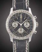 A GENTLEMAN'S STAINLESS STEEL BREITLING NAVITIMER CHRONOGRAPH WRIST WATCH CIRCA 1966, REF. 806