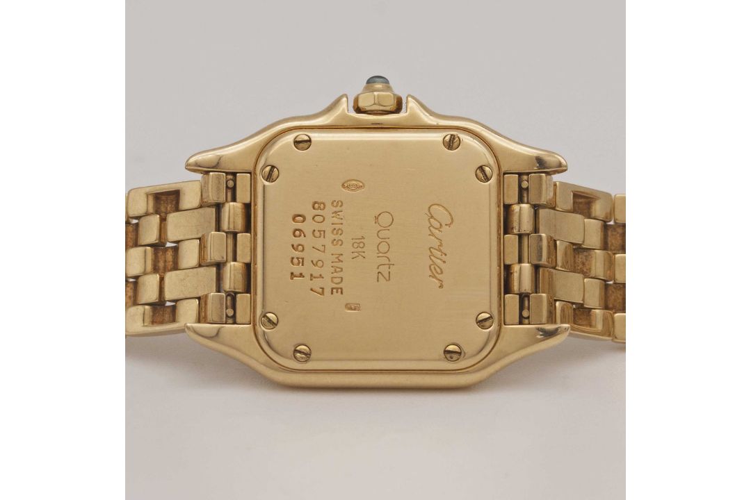 A LADIES 18K SOLID GOLD CARTIER PANTHERE BRACELET WATCH DATED 1992, REF. 8057917 WITH ORIGINAL BOX & - Image 7 of 11