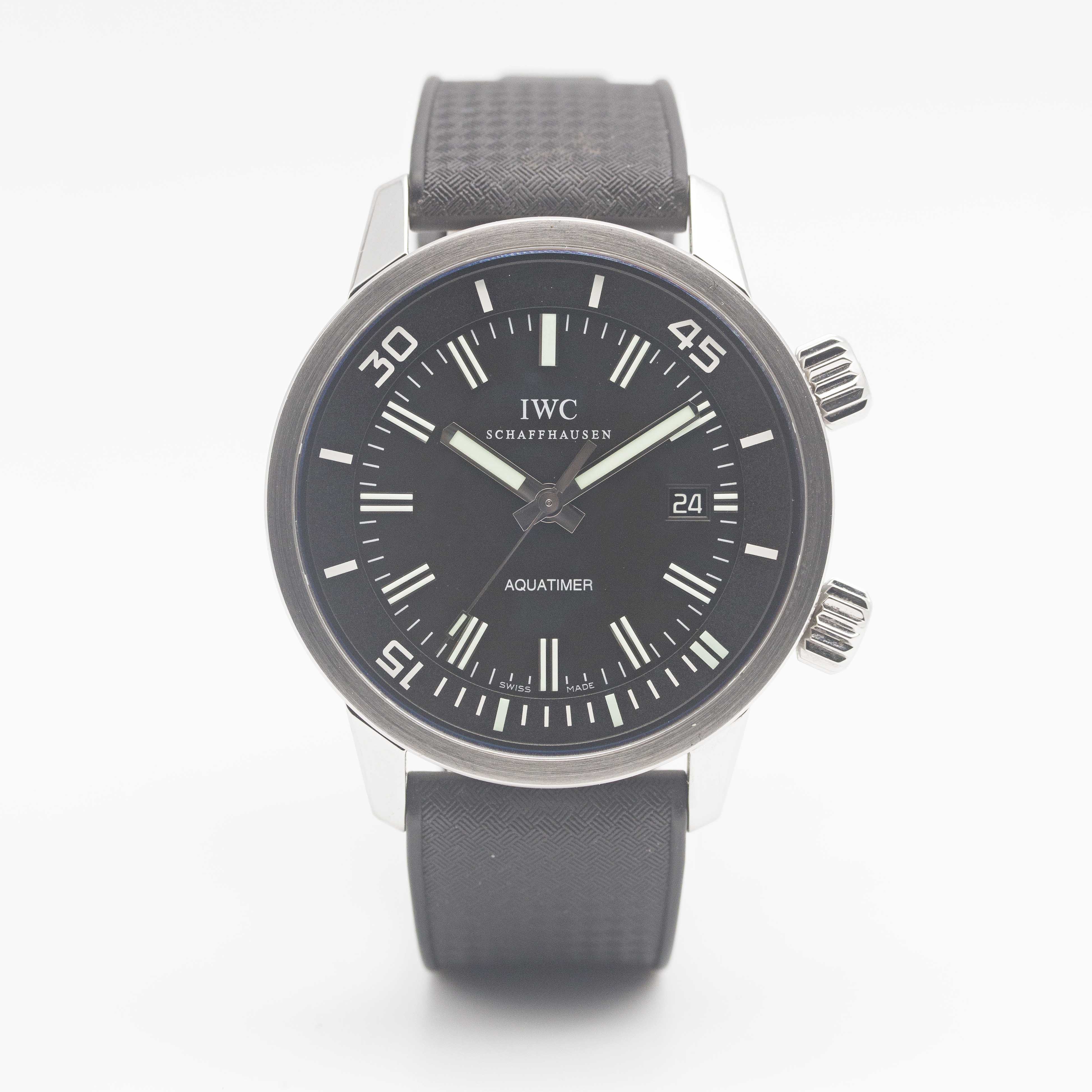 A GENTLEMAN'S STAINLESS STEEL IWC AQUATIMER VINTAGE AUTOMATIC WRIST WATCH CIRCA 2008, REF. - Image 2 of 9