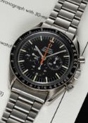 A RARE GENTLEMAN'S STAINLESS STEEL OMEGA SPEEDMASTER PROFESSIONAL 