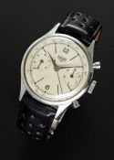 A RARE GENTLEMAN'S LARGE SIZE STAINLESS STEEL HEUER 