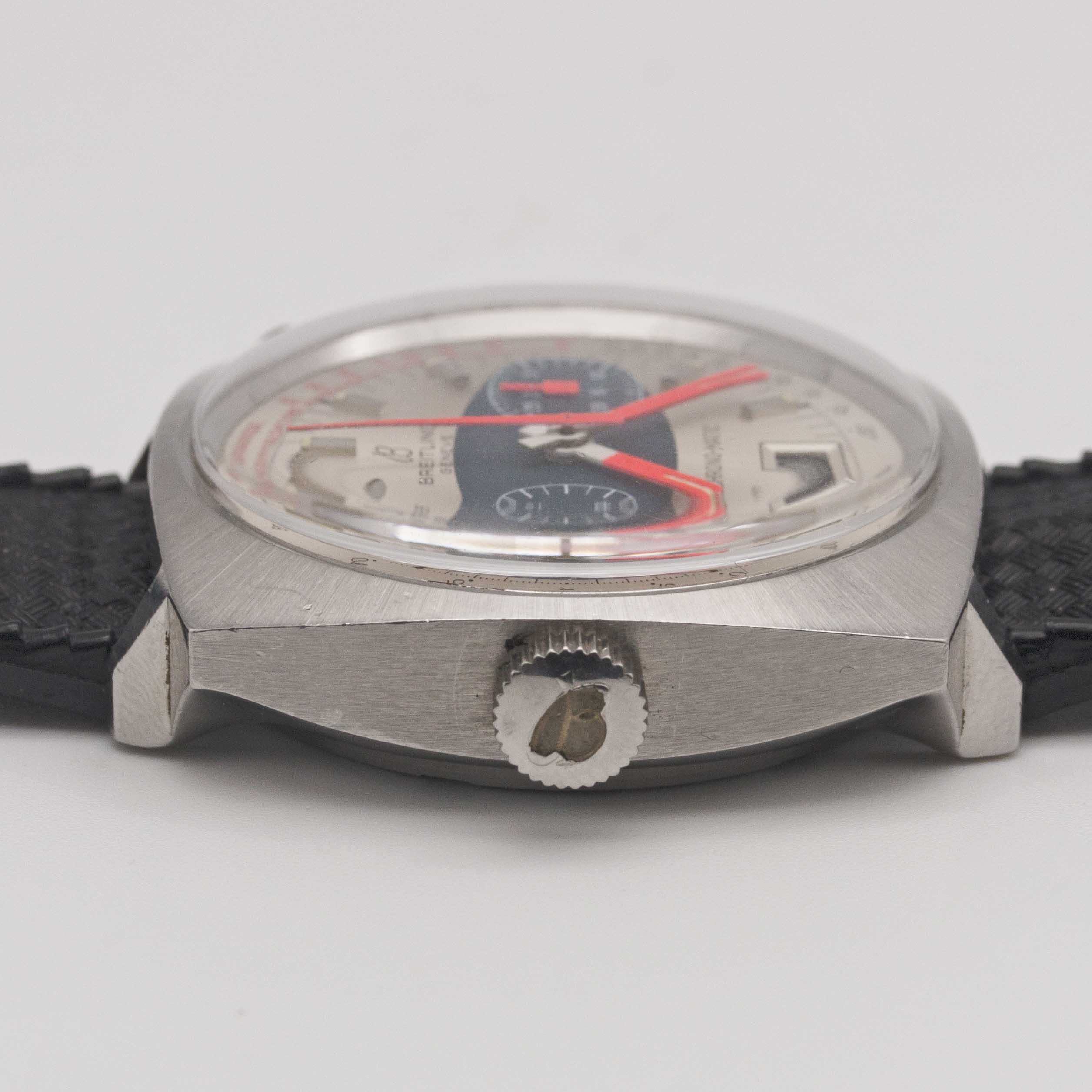 A GENTLEMAN'S STAINLESS STEEL BREITLING CHRONO-MATIC CHRONOGRAPH WRIST WATCH CIRCA 1970, REF. 2111 - Image 8 of 9
