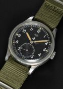 A GENTLEMAN'S STAINLESS STEEL BRITISH MILITARY IWC MARK 10 W.W.W. WRIST WATCH CIRCA 1945, PART OF