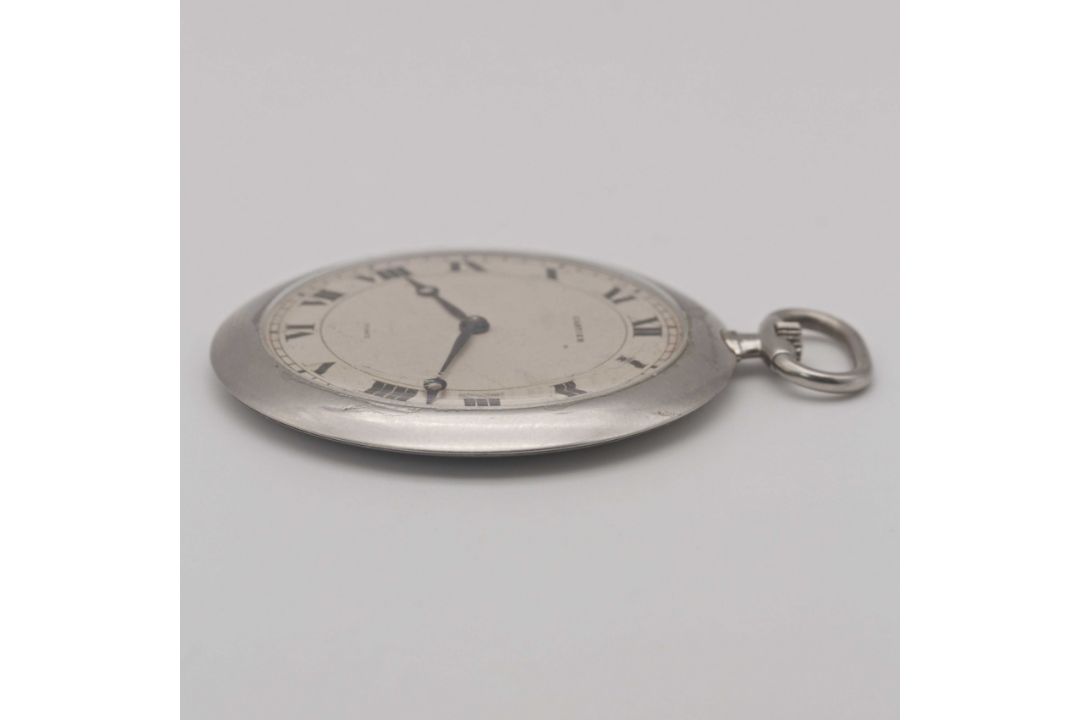 A GENTLEMAN'S PLATINUM CARTIER PARIS POCKET WATCH CIRCA 1920s Movement: 19J, manual wind with 8 - Image 11 of 11
