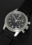 A RARE GENTLEMAN'S STAINLESS STEEL SWEDISH MILITARY LEMANIA 