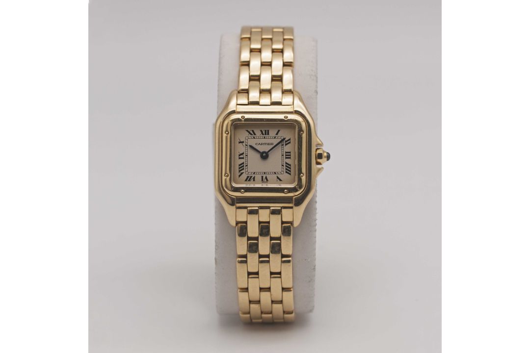 A LADIES 18K SOLID GOLD CARTIER PANTHERE BRACELET WATCH DATED 1992, REF. 8057917 WITH ORIGINAL BOX & - Image 2 of 11