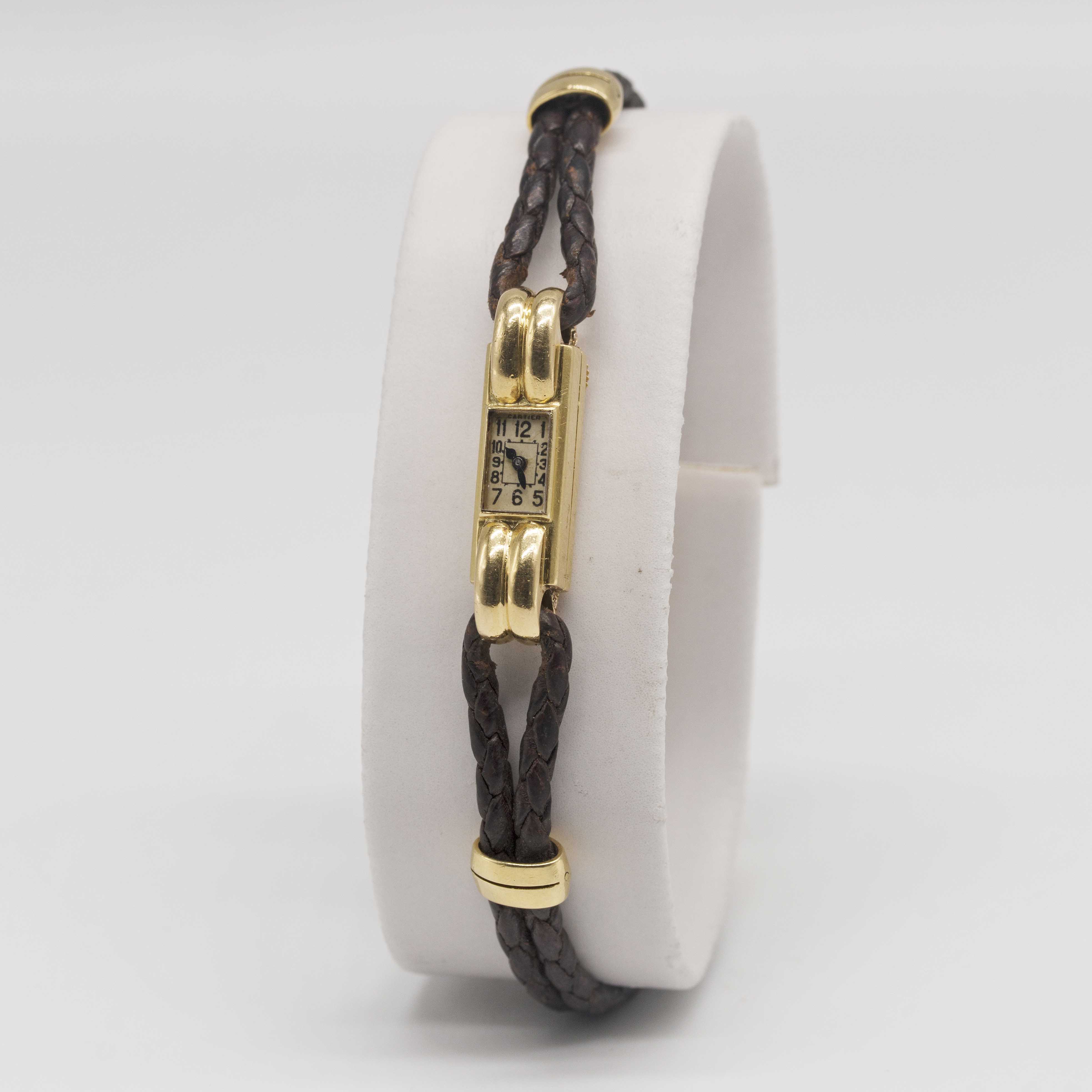 A RARE LADIES 18K SOLID GOLD CARTIER BACK WIND WRIST WATCH CIRCA 1929, WITH LONDON IMPORT MARK, - Image 3 of 13