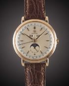 A GENTLEMAN'S LARGE SIZE 18K SOLID ROSE GOLD OMEGA 