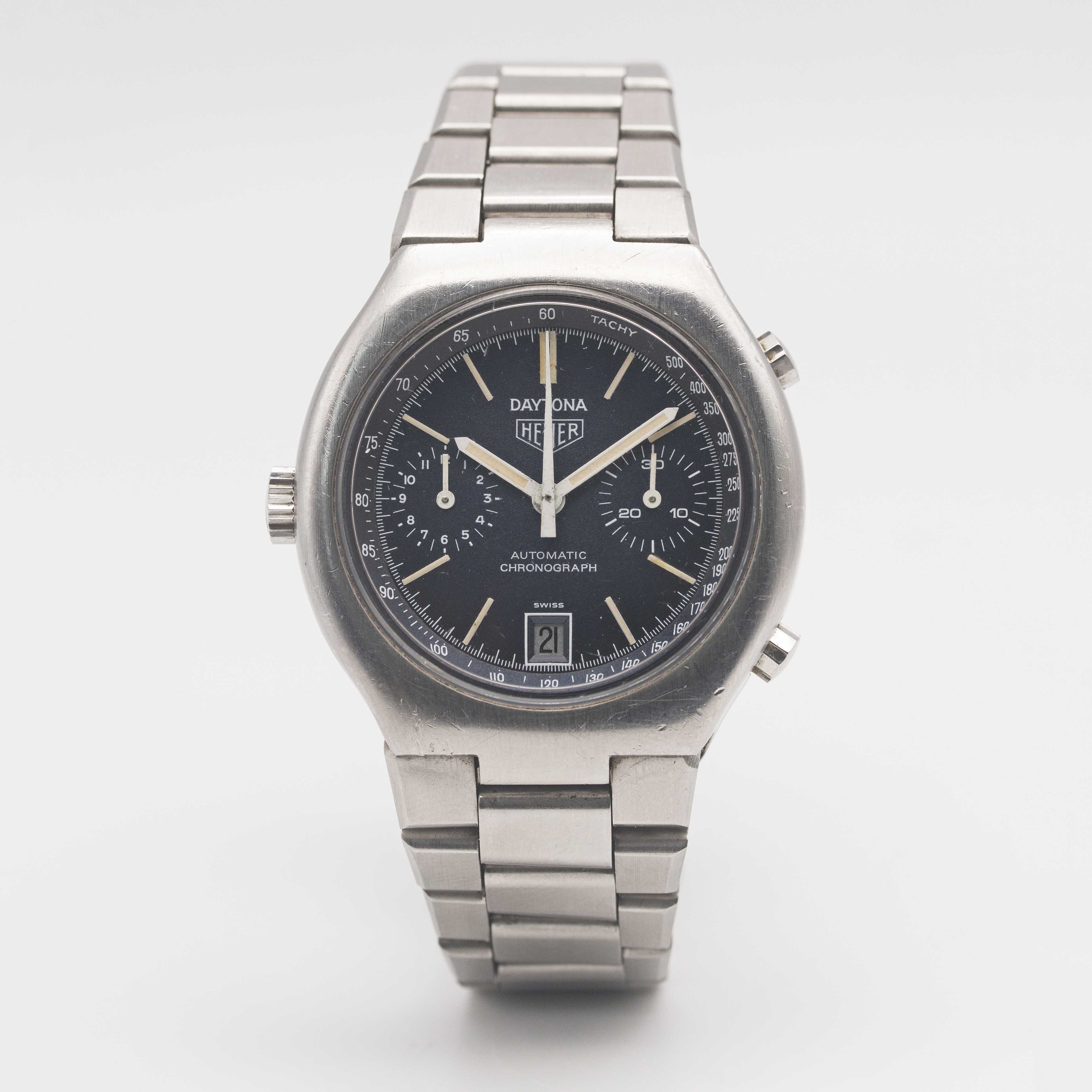 A GENTLEMAN'S STAINLESS STEEL HEUER DAYTONA AUTOMATIC CHRONOGRAPH BRACELET WATCH CIRCA 1977, REF. - Image 2 of 10