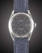 A GENTLEMAN'S SIZE STAINLESS STEEL ROLEX OYSTER PERPETUAL DATE WRIST WATCH CIRCA 1973, REF. 1500