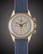 A GENTLEMAN'S 18K SOLID YELLOW GOLD HEUER CLASSIC CARRERA CHRONOGRAPH WRIST WATCH CIRCA 2000, REF.