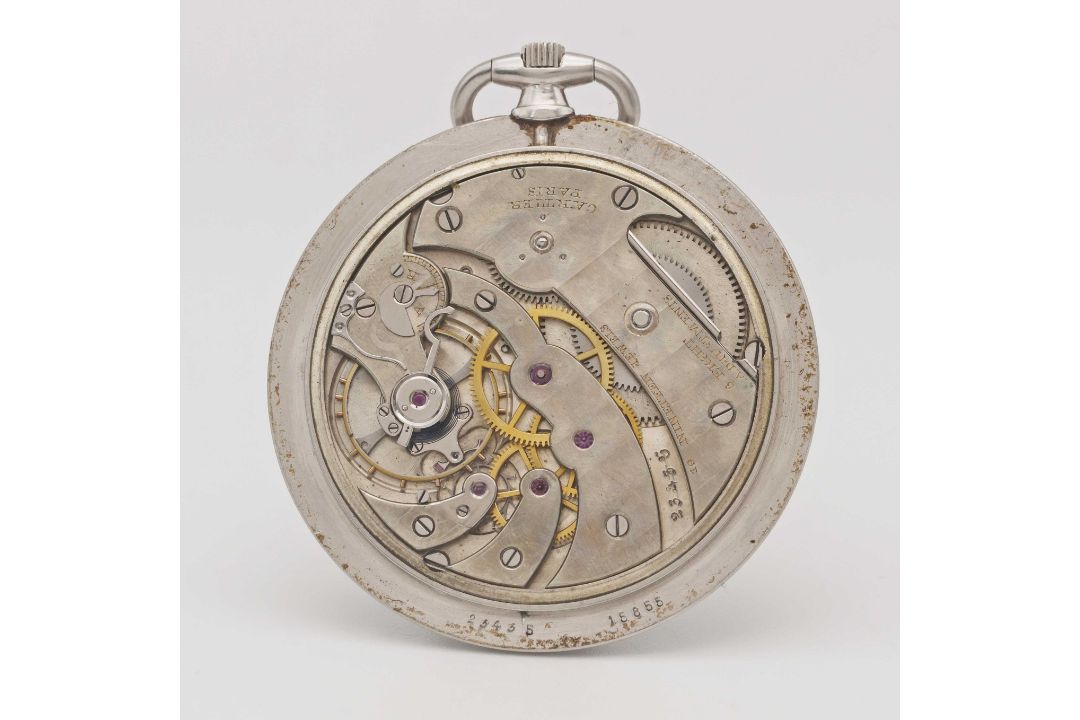 A GENTLEMAN'S PLATINUM CARTIER PARIS POCKET WATCH CIRCA 1920s Movement: 19J, manual wind with 8 - Image 6 of 11