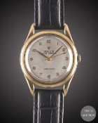 A GENTLEMAN'S 9CT SOLID GOLD ROLEX OYSTER PERPETUAL WRIST WATCH CIRCA 1950s Movement: Automatic 