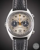 A GENTLEMAN'S STAINLESS STEEL HEUER CARRERA AUTOMATIC CHRONOGRAPH WRIST WATCH CIRCA 1970s, REF. 1153