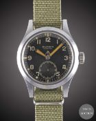 A GENTLEMAN'S BRITISH MILITARY BUREN GRAND PRIX W.W.W. WRIST WATCH CIRCA 1945, PART OF THE 