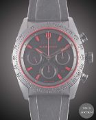 A GENTLEMAN'S BLACK CERAMIC ROLEX TUDOR FASTRIDER BLACK SHIELD CHRONOGRAPH WRIST WATCH CIRCA 2014,