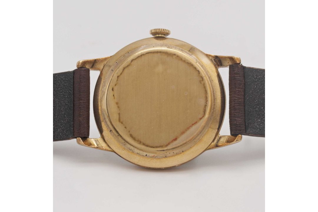 A GENTLEMAN'S 9CT SOLID GOLD ROLEX TUDOR WRIST WATCH CIRCA 1950s, REF. 12856 WITH SILVER "HONEYCOMB" - Image 6 of 10