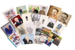 A collection of sketches, prints and photographs of Captain Tom