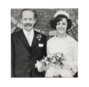 Captain Tom at his wedding photographic print