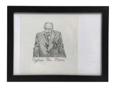 Pencil portrait of Sir Captain Tom Moore