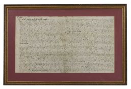 A large document on vellum,