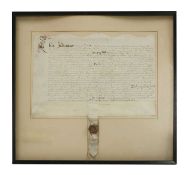 King James of England and Ireland: Indenture on vellum